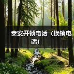 泰安开锁电话(换锁电话)(图4) 泰安开锁电话(换锁电话)(图4)