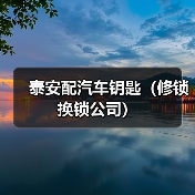 泰安配汽车钥匙(修锁换锁公司)(图2) 泰安配汽车钥匙(修锁换锁公司)(图2)
