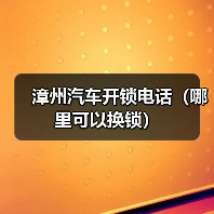 漳州汽车开锁电话（哪里可以换锁）（图4）