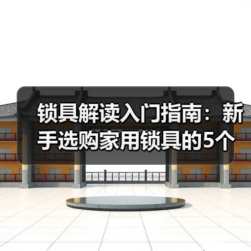 锁具解读入门指南：新手选购家用锁具的5个关键判断标准