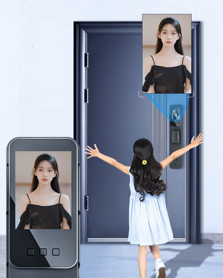 全自动猫眼指纹锁（ZL-700 全能版）—— 三口之家的 “实用型安防标配”(图1)