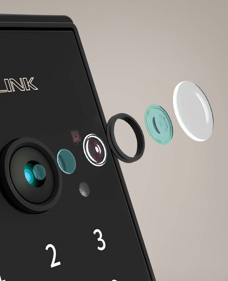 全自动猫眼指纹锁（型号：ZL-700 全能版）(图2)